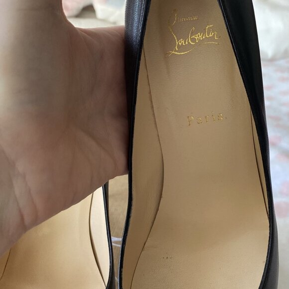Christian Louboutin size 40.5 women's black pumps red bottom with box - Picture 8 of 11